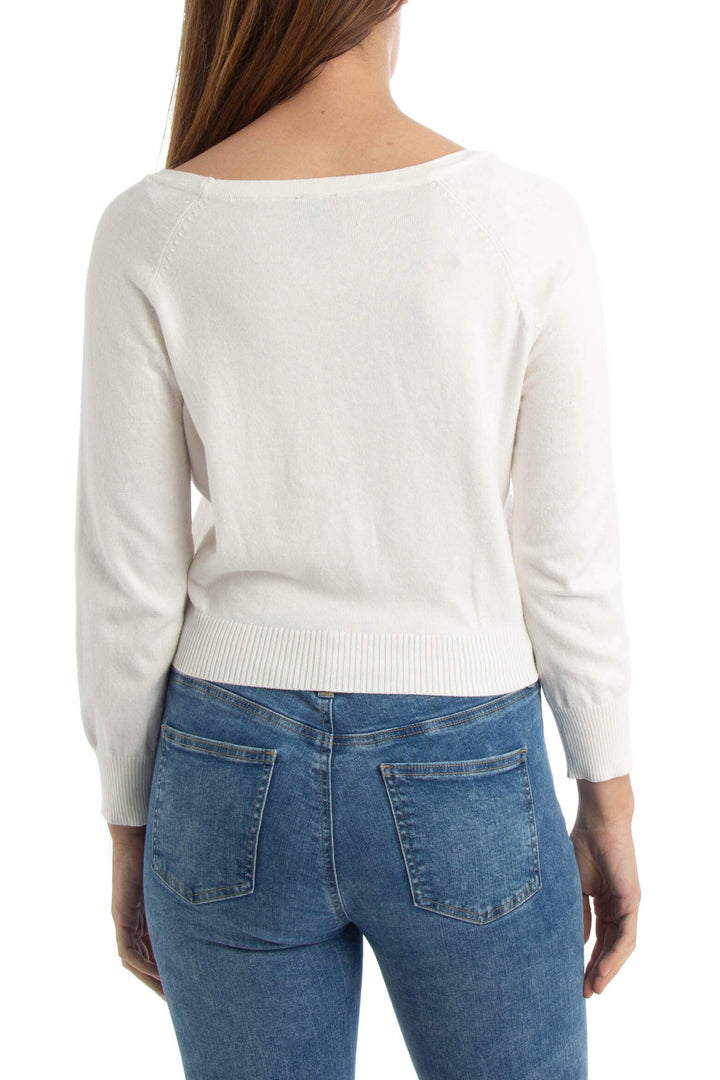 Blusa 2B Bebe blanco, vista posterior – ClosetRehab