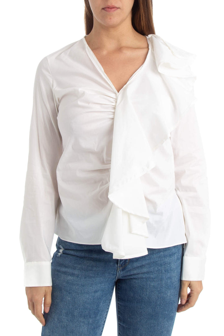 Blusa Carolina Herrera blanco, vista frontal – ClosetRehab