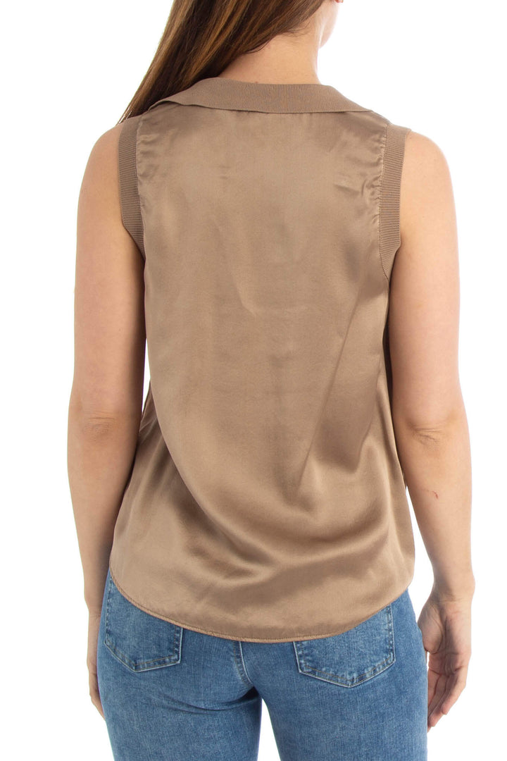 Blusa Cinq a Sept café, vista posterior – ClosetRehab