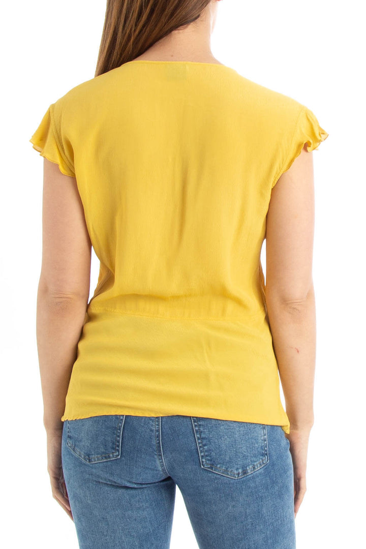 Blusa Pinko amarillo, vista posterior – ClosetRehab