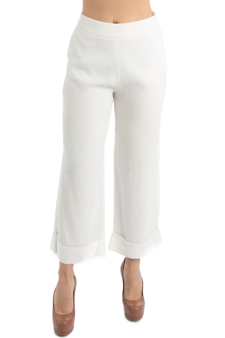 Pantalón Ambrosi blanco, vista frontal – ClosetRehab