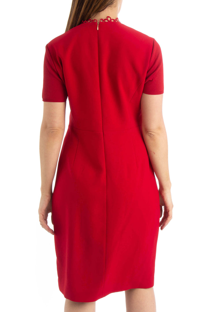 Vestido Elie Tahari rojo, vista posterior – ClosetRehab