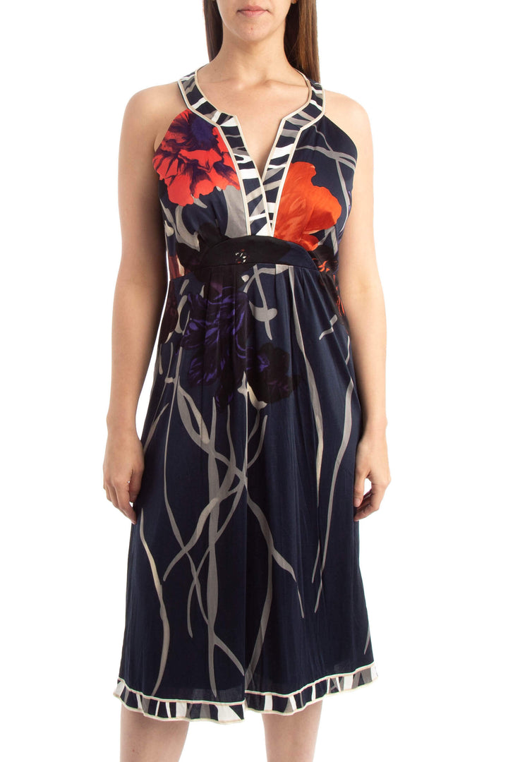 Vestido Elie Tahari azul, vista frontal – ClosetRehab