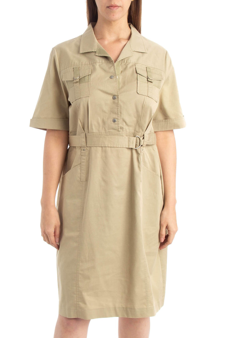 Vestido Elie Tahari café, vista frontal – ClosetRehab
