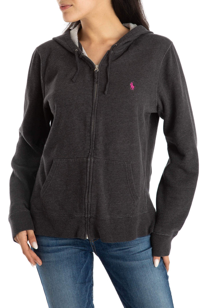Sudadera Ralph Lauren Sport gris, vista frontal – ClosetRehab