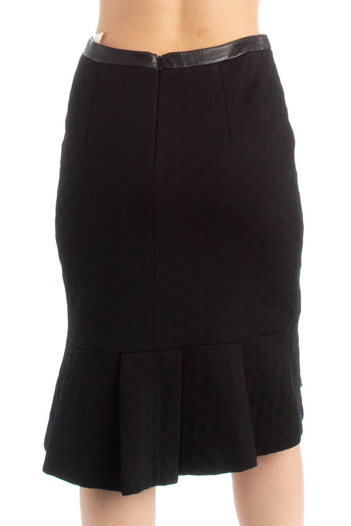 Falda Badgley Mischka negro, vista posterior – ClosetRehab