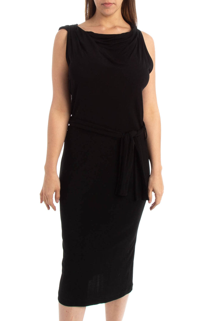 Vestido Ambrosi NWT negro, vista frontal – ClosetRehab