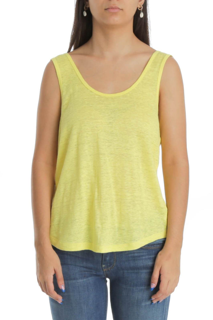 Blusa 7 For all Mankind amarillo, vista frontal – ClosetRehab