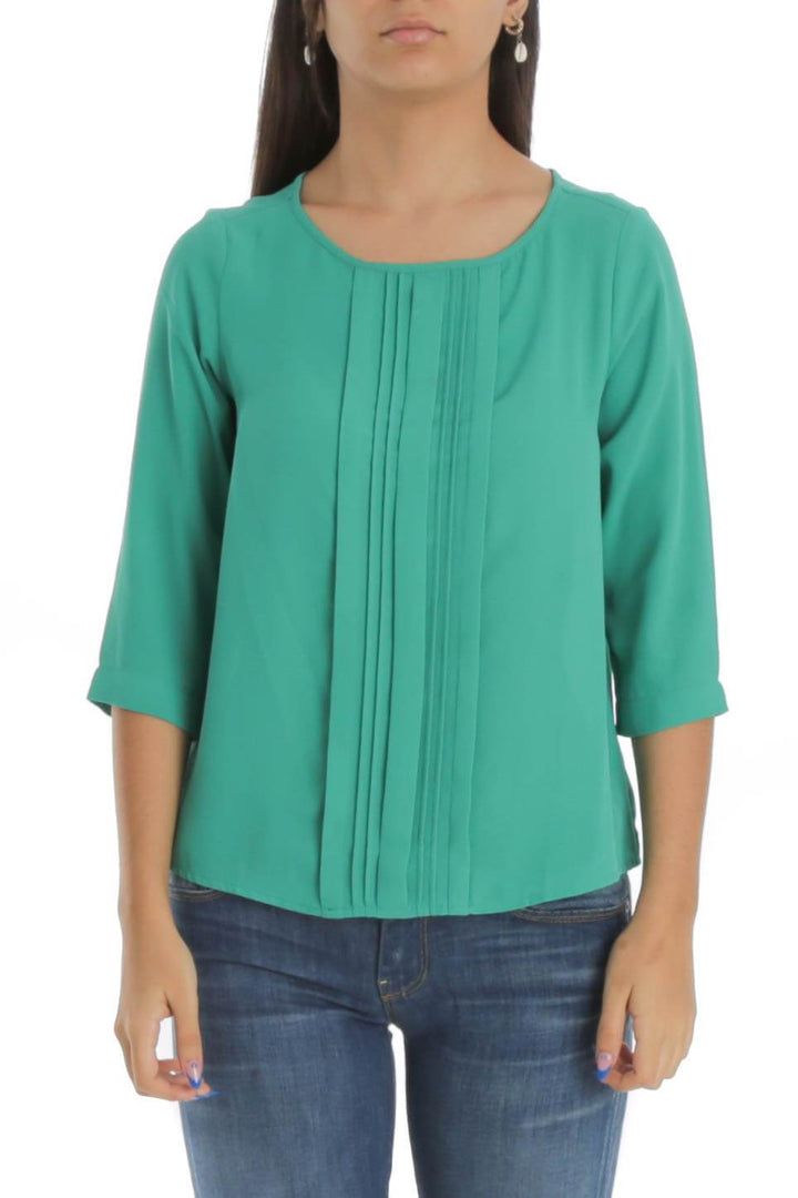 Blusa Ann Taylor verde, vista frontal – ClosetRehab