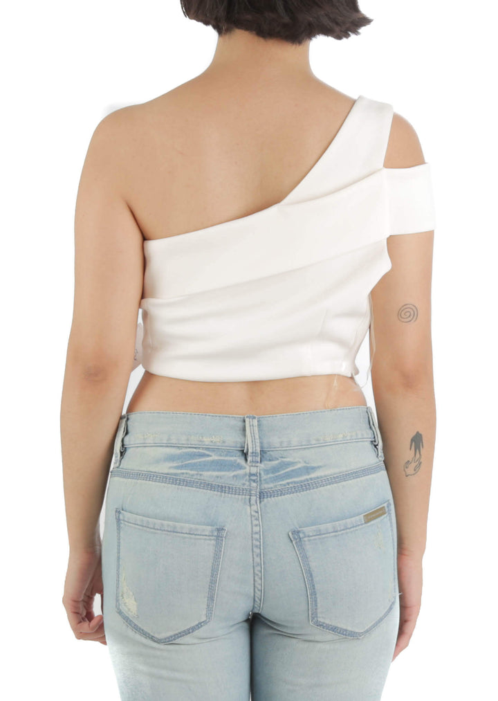 Blusa blanco, vista posterior – ClosetRehab