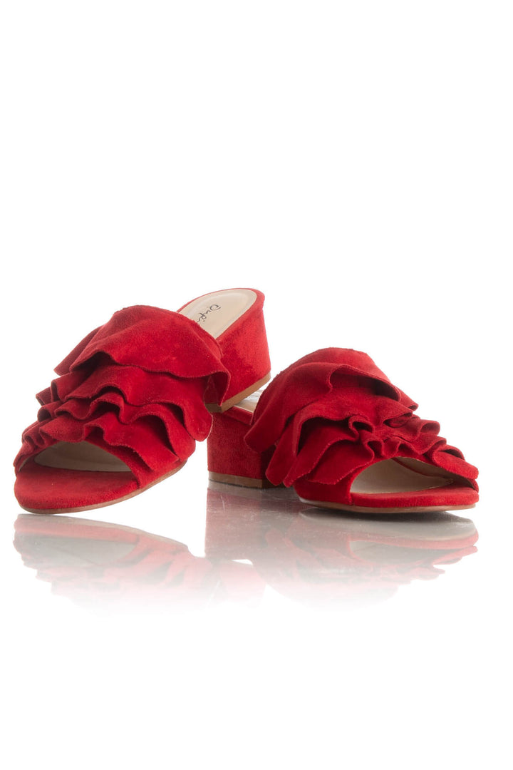Zapato Qupid rojo, detalle 6 – ClosetRehab