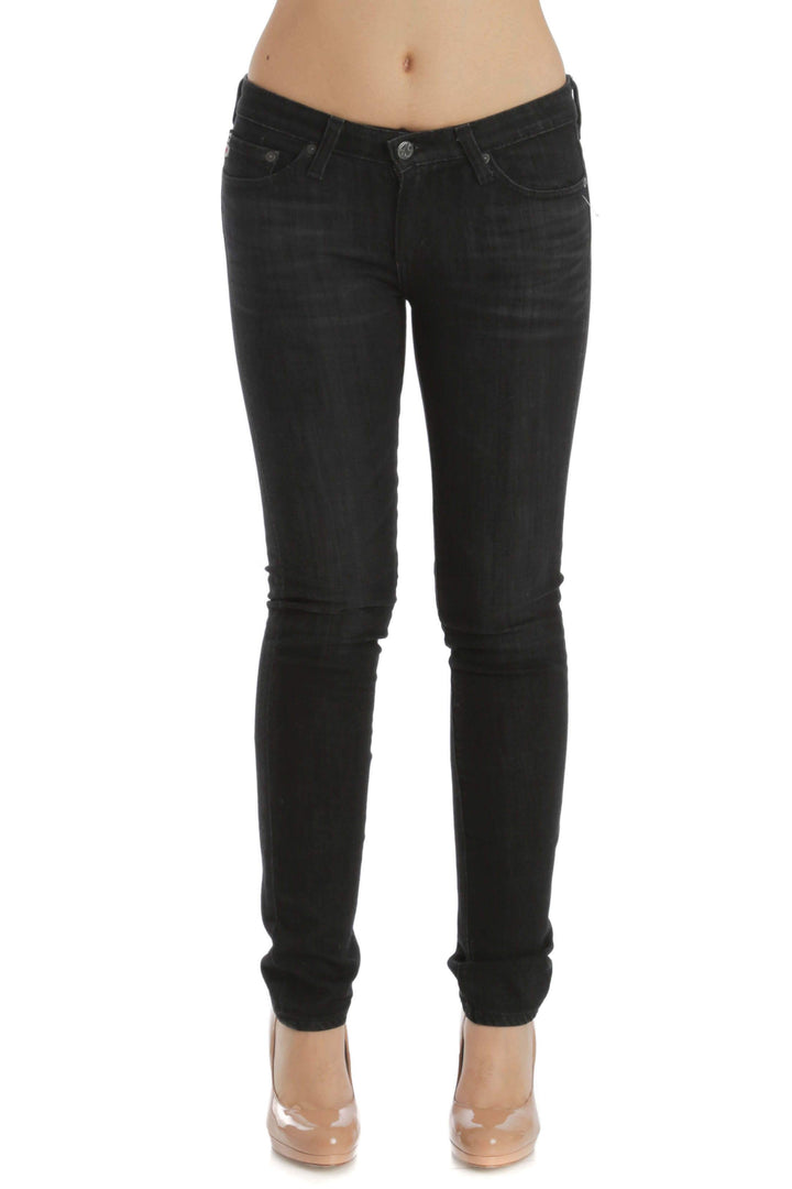 Jeans Adriano Goldschmied negro, vista frontal – ClosetRehab