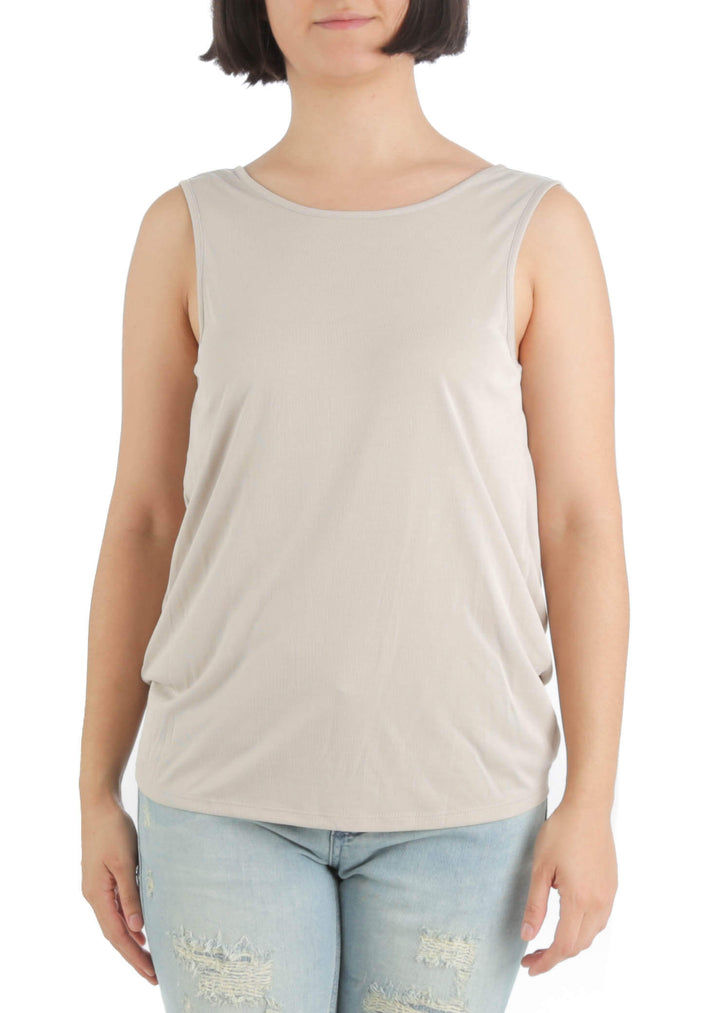 Blusa BCBG Maxazria café, vista frontal – ClosetRehab