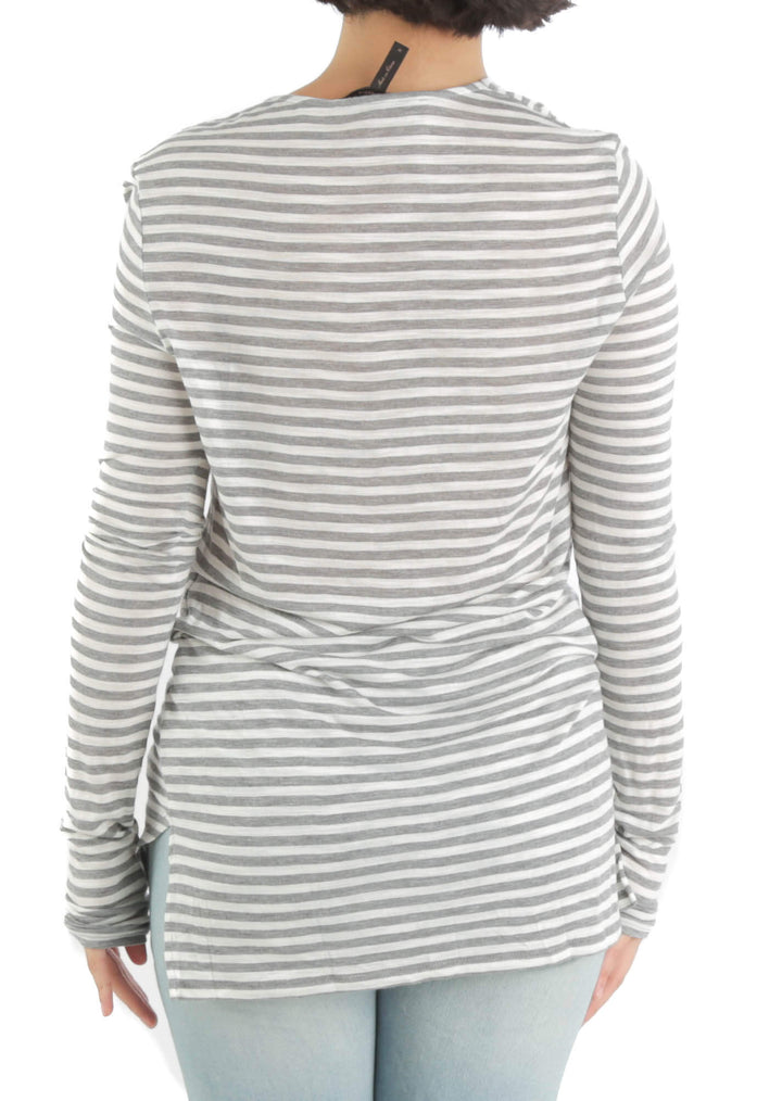 Blusa BCBG Maxazria gris, vista posterior – ClosetRehab