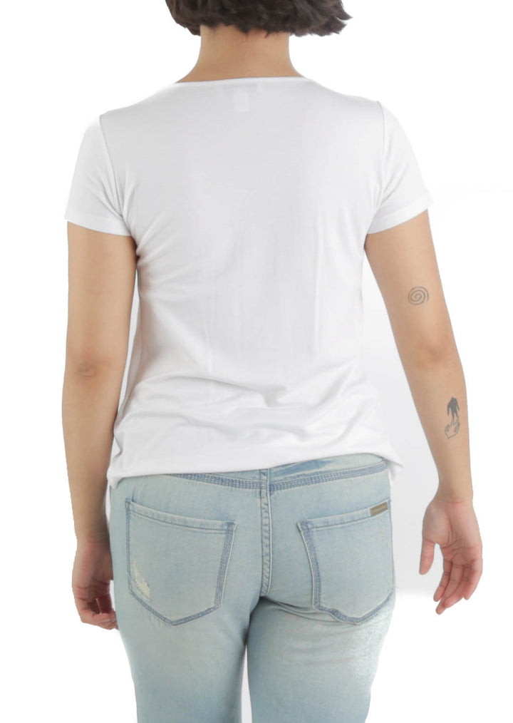 Blusa Ambrosi blanco, vista posterior – ClosetRehab
