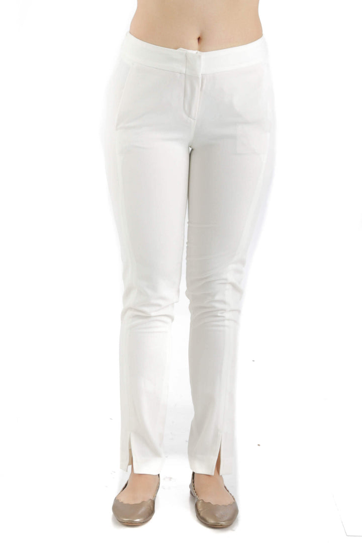 Pantalón BCBG Maxazria NWT blanco, vista frontal – ClosetRehab