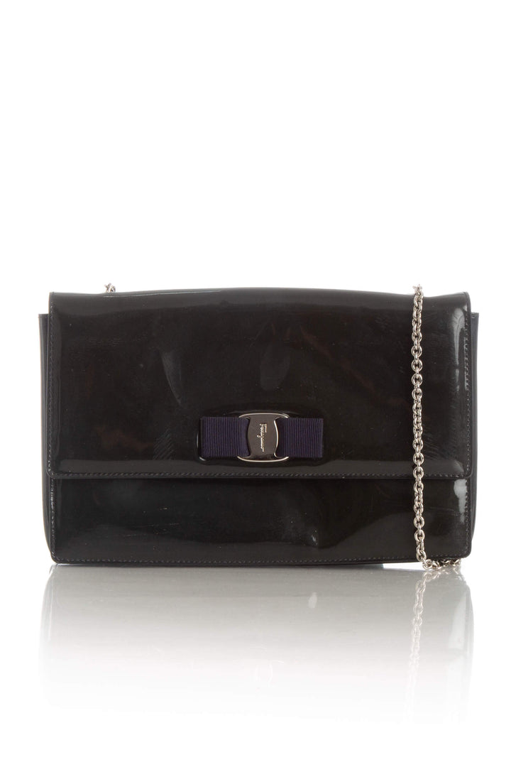 Bolsa Salvatore Ferragamo azul, vista frontal – ClosetRehab