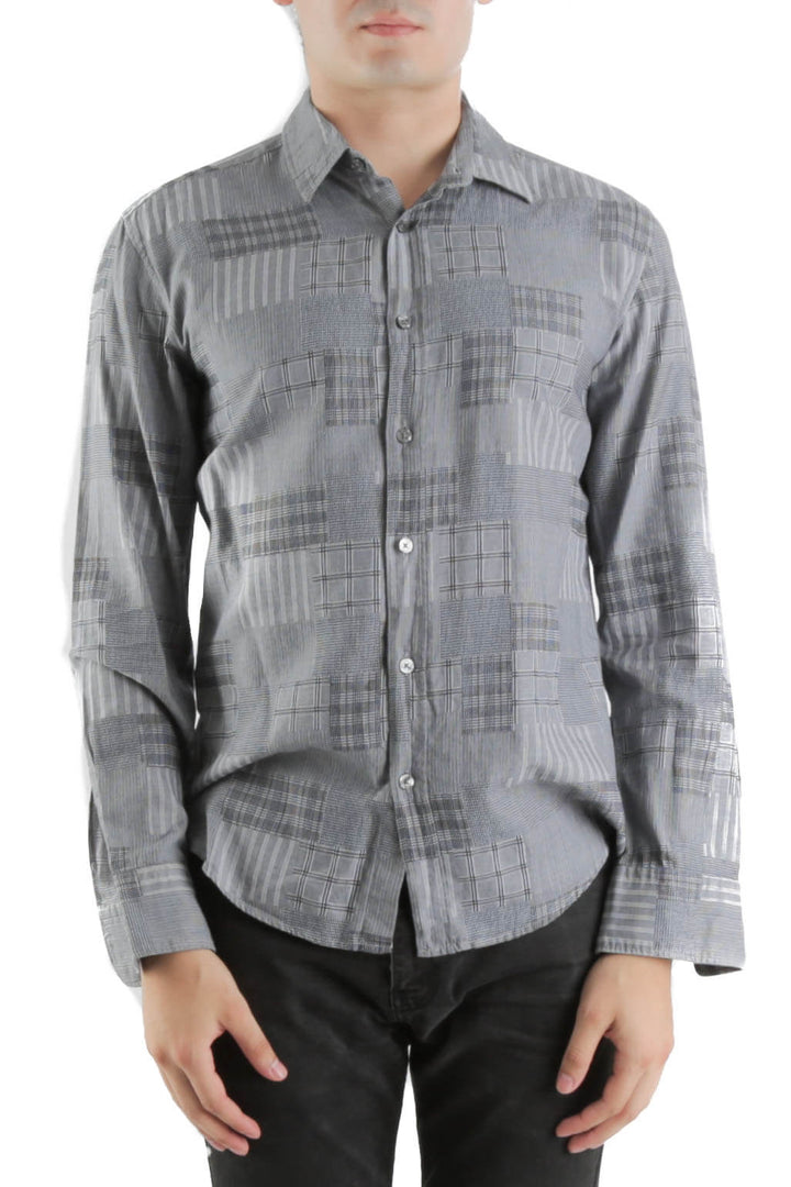 Camisa Boss Hugo Boss gris, vista frontal – ClosetRehab