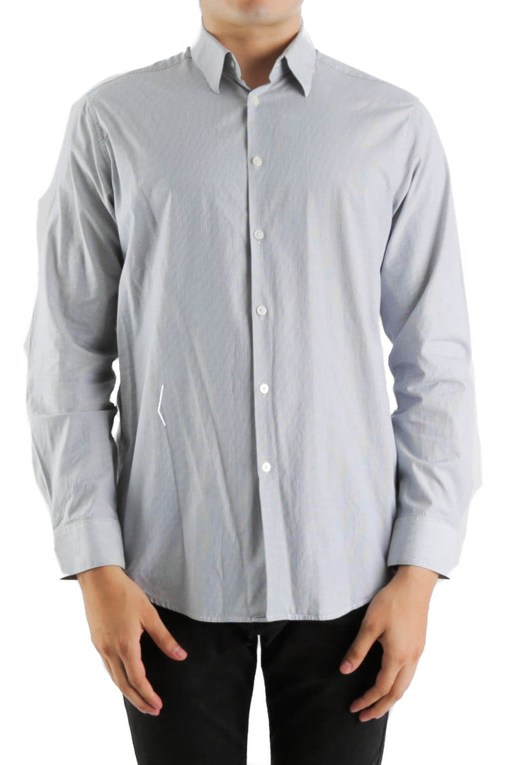Camisa Theory gris, vista frontal – ClosetRehab