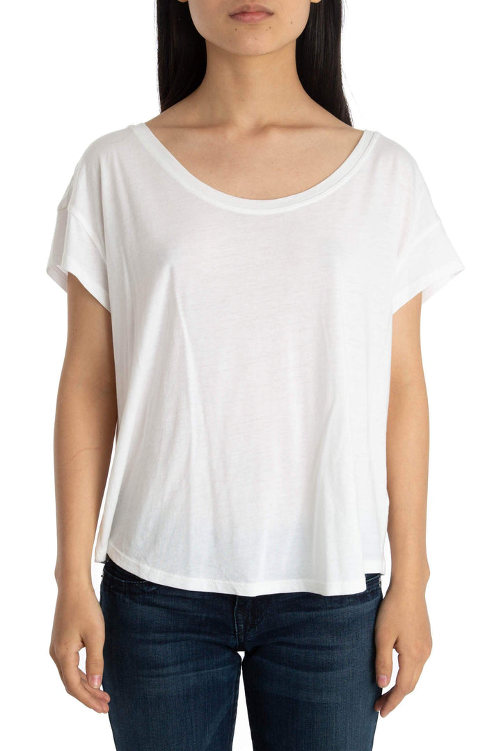 Blusa 7 For all Mankind blanco, vista frontal – ClosetRehab