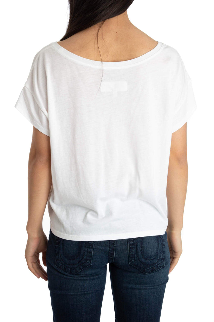 Blusa 7 For all Mankind blanco, vista posterior – ClosetRehab