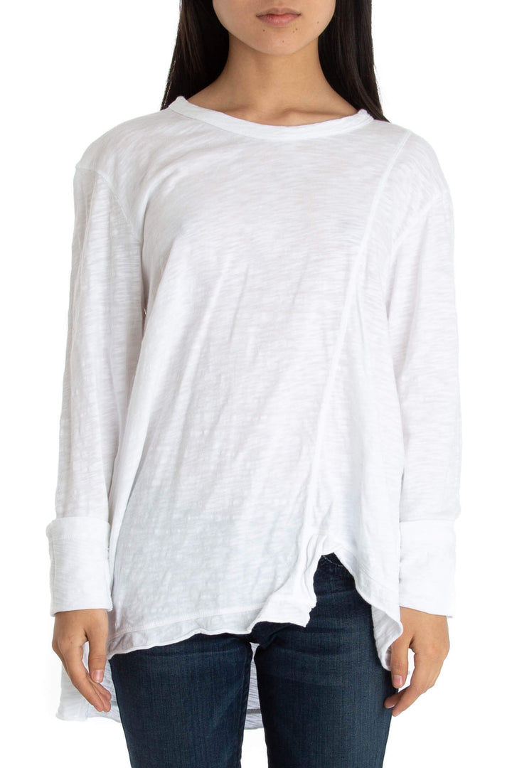 Blusa Wilt blanco, vista frontal – ClosetRehab