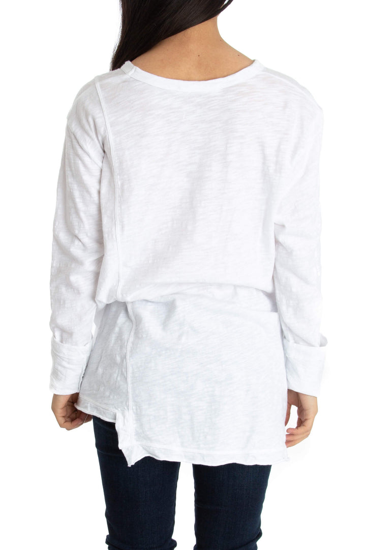 Blusa Wilt blanco, vista posterior – ClosetRehab