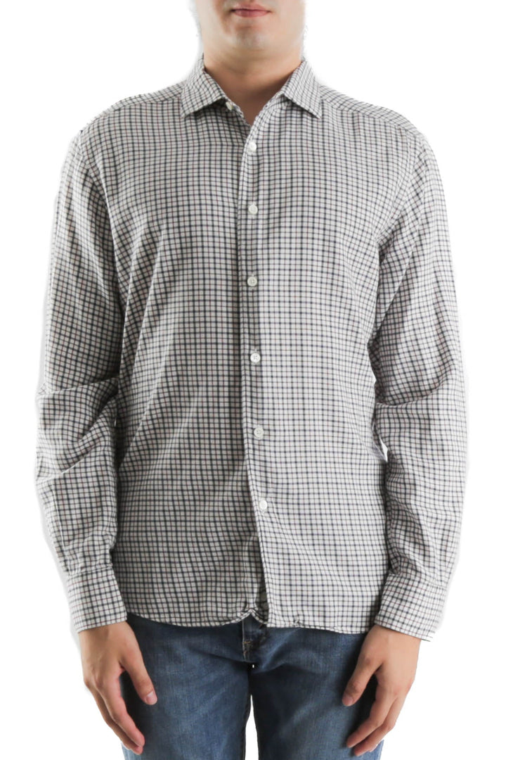 Camisa Ermenegildo Zegna azul y rojo, vista frontal – ClosetRehab
