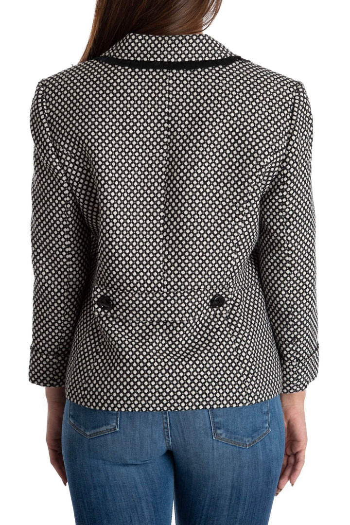 Saco Tahari Arthur S. Levine negro, vista posterior – ClosetRehab