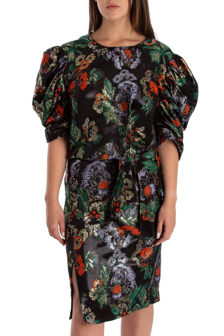 Conjunto Sandra Weil estampado y negro, vista frontal – ClosetRehab