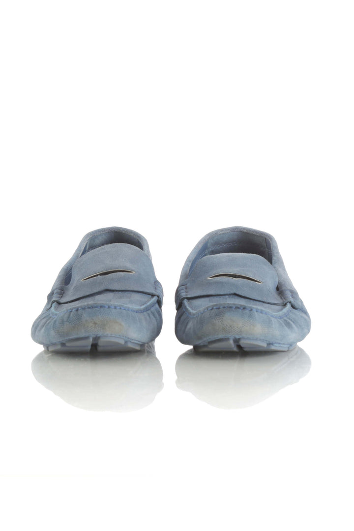 Par de drivers Louis Vuitton azul vistos de frente