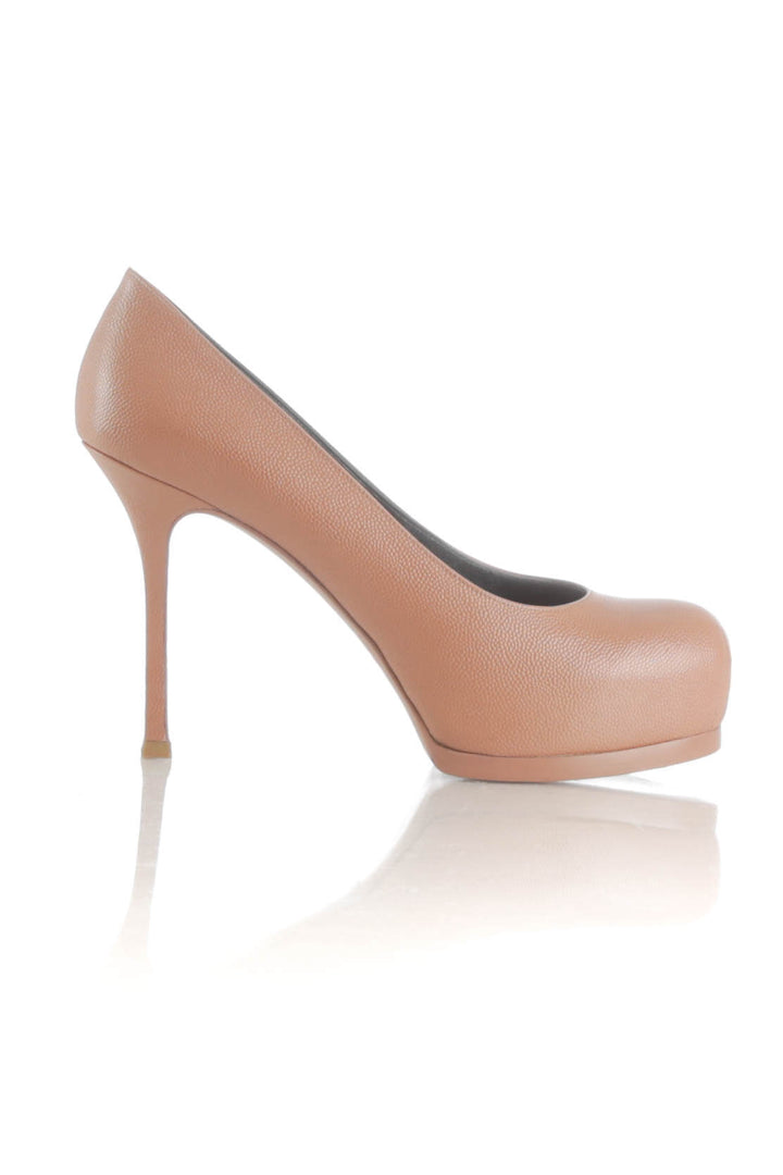 Zapato Yves Saint Laurent café, vista frontal – ClosetRehab
