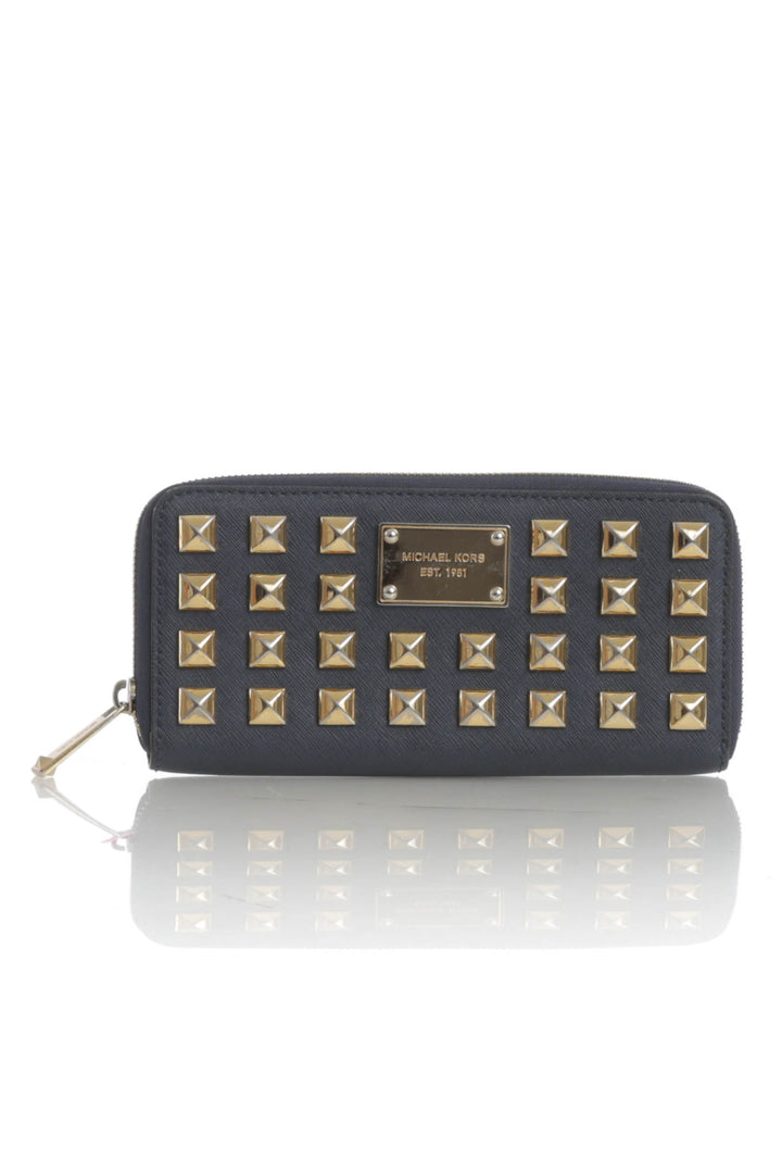 Cartera Michael Kors azul, vista frontal – ClosetRehab