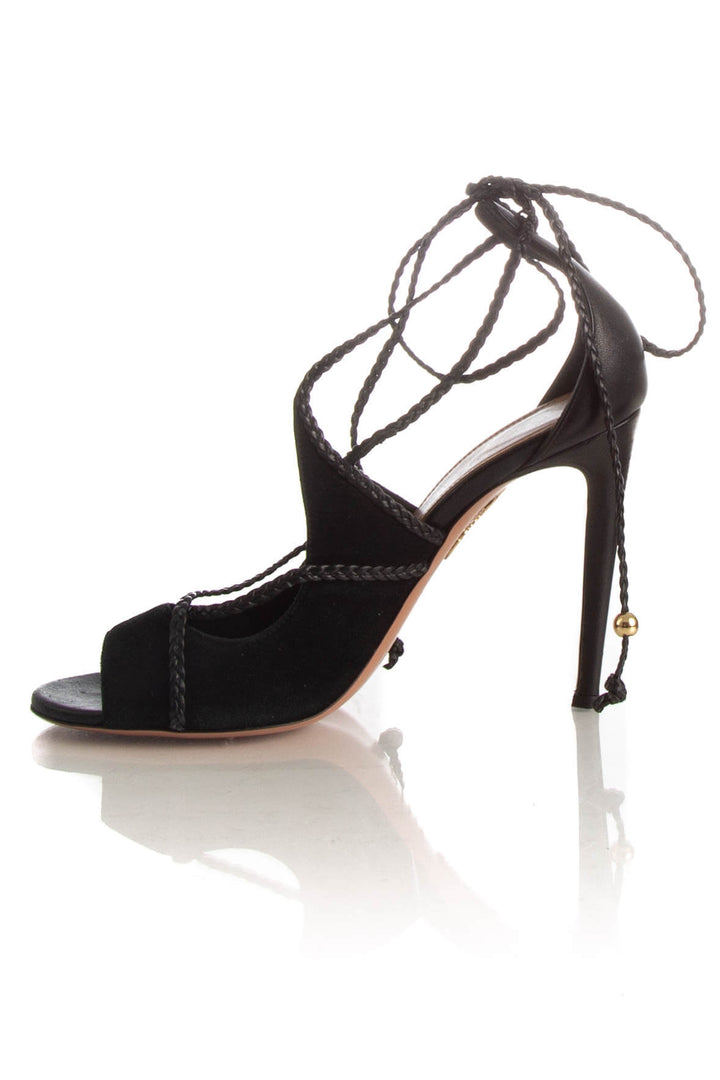 Zapato Aquazzura negro, vista lateral – ClosetRehab