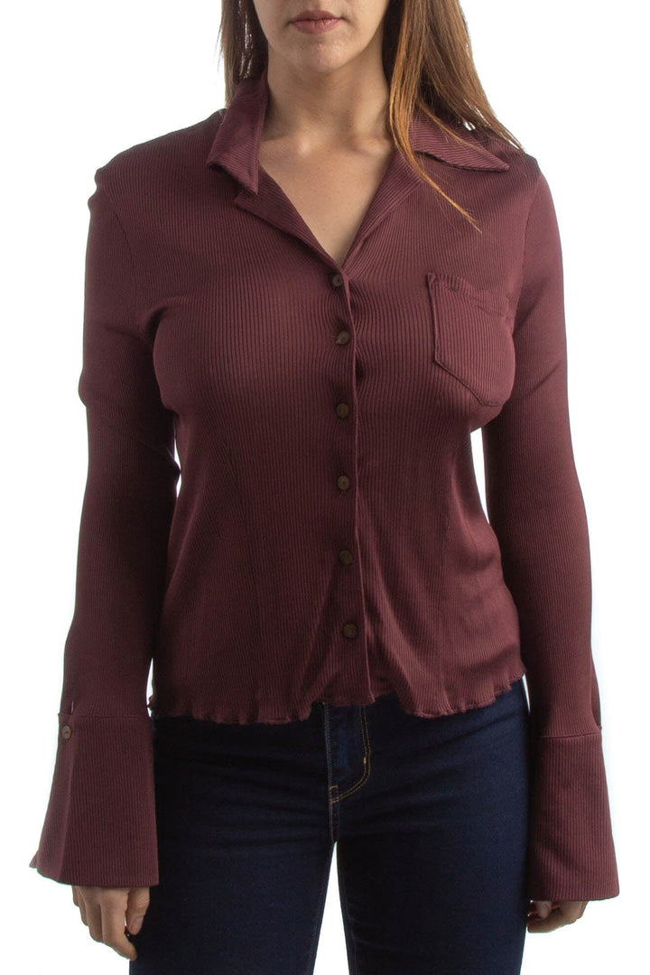 Blusa Nanushka rojo, vista frontal – ClosetRehab