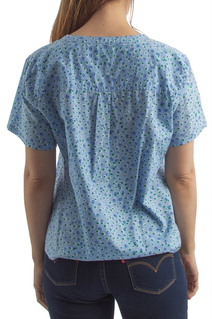 Blusa J. Crew azul, vista posterior – ClosetRehab