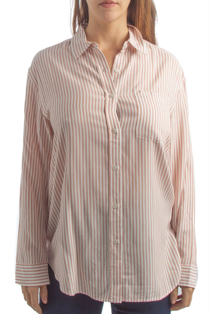 Blusa 7 For all Mankind rosa, vista frontal – ClosetRehab