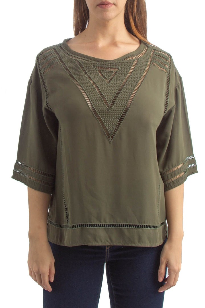 Blusa Banana Republic verde, vista frontal – ClosetRehab