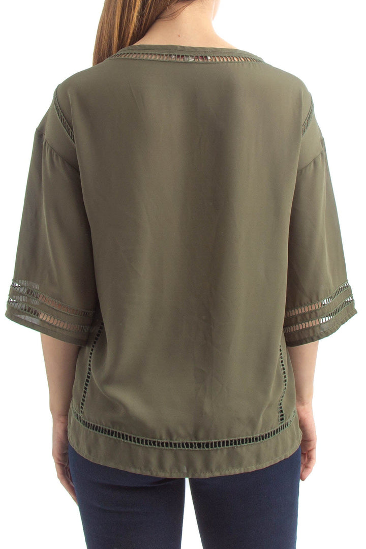 Blusa Banana Republic verde, vista posterior – ClosetRehab