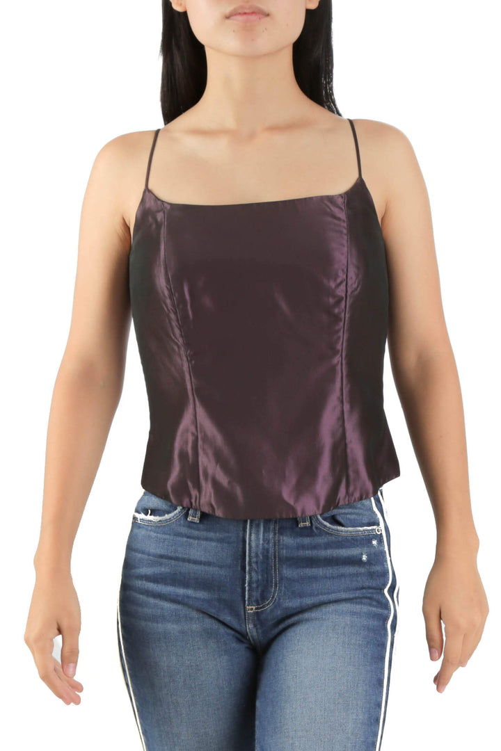 Blusa Ann Taylor morado, vista frontal – ClosetRehab