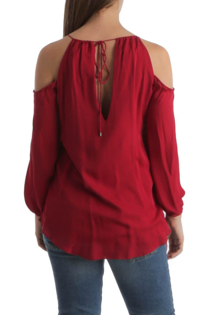 Blusa Haute Hippie rojo, vista posterior – ClosetRehab