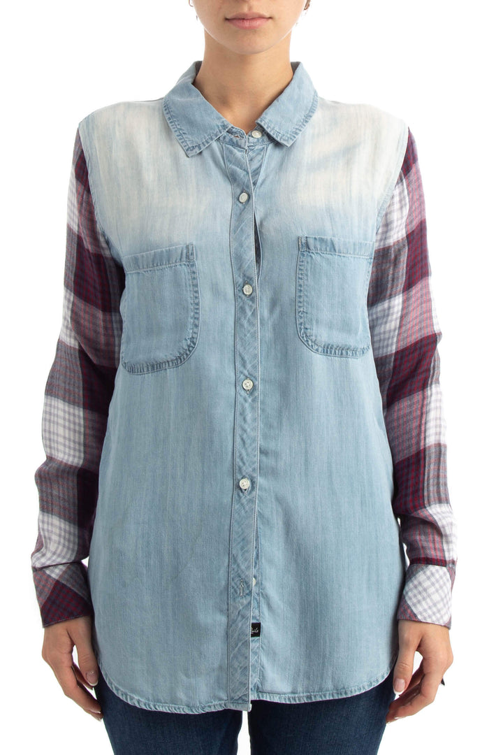 Blusa Rails azul, vista frontal – ClosetRehab