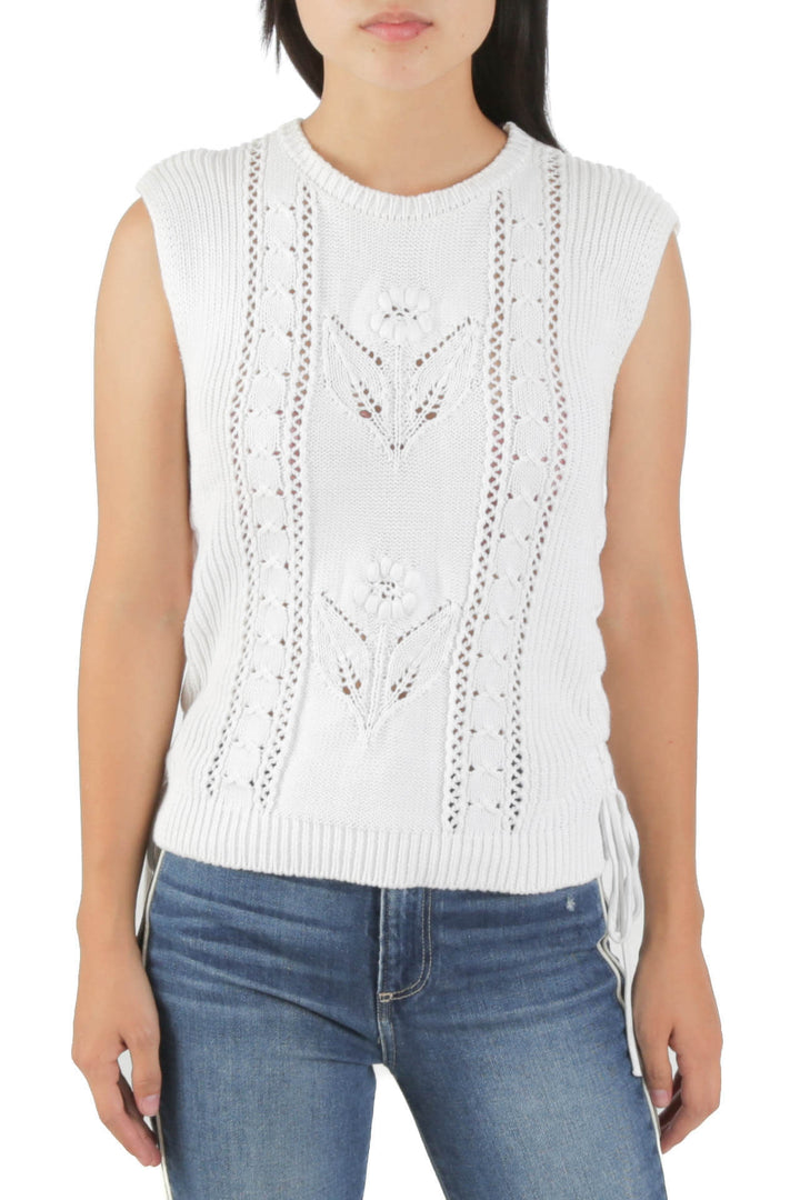 Blusa Valentino blanco, vista frontal – ClosetRehab