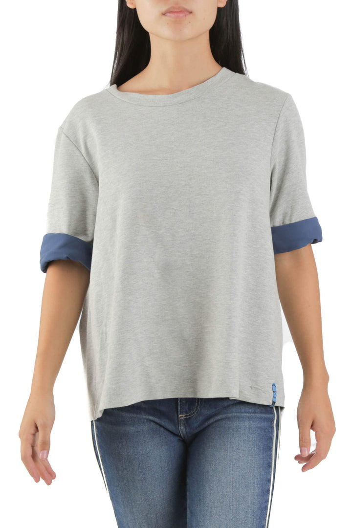 Blusa Massimo Rebecchi gris, vista frontal – ClosetRehab