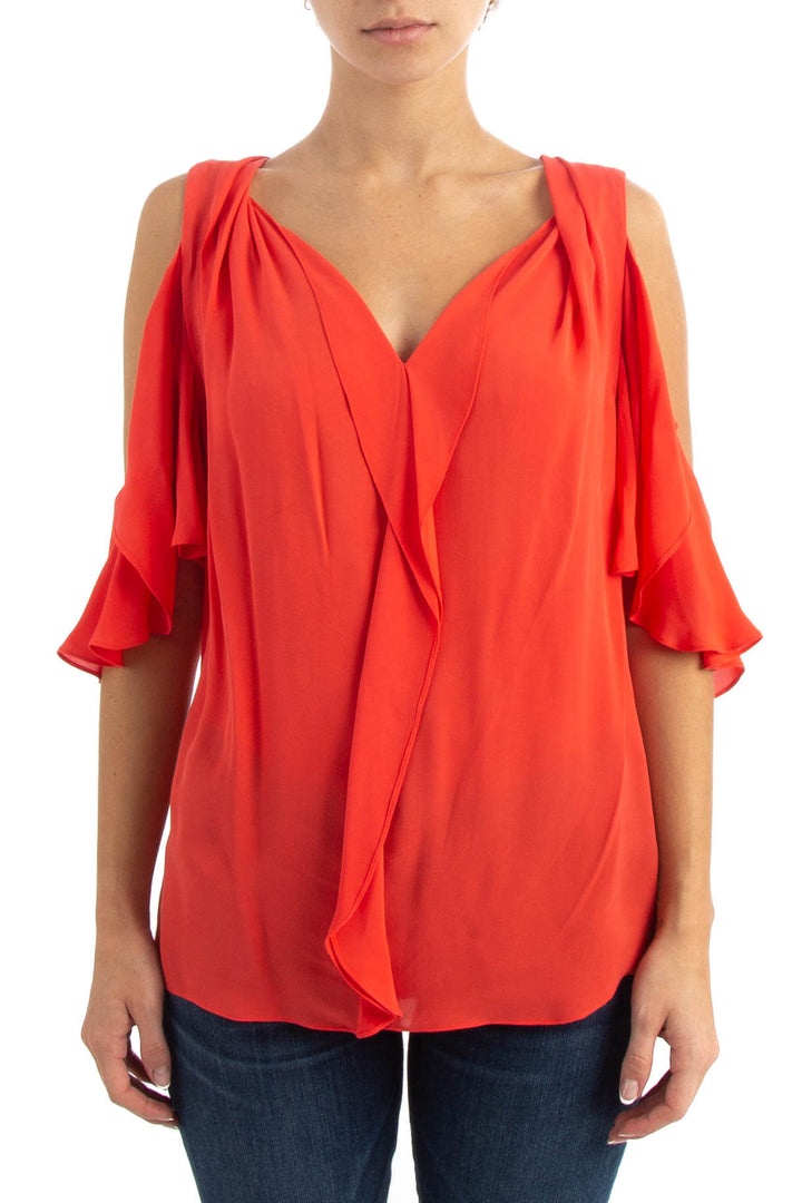Blusa Kobi Halferin naranja, vista frontal – ClosetRehab