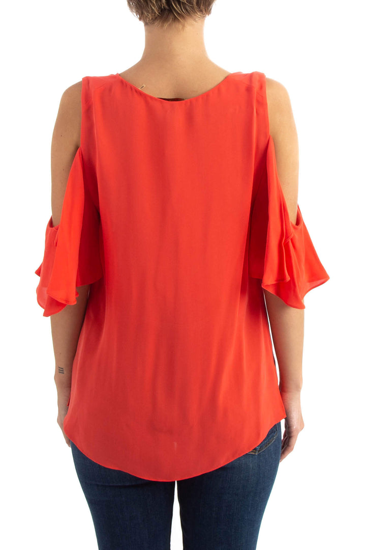 Blusa Kobi Halferin naranja, vista posterior – ClosetRehab