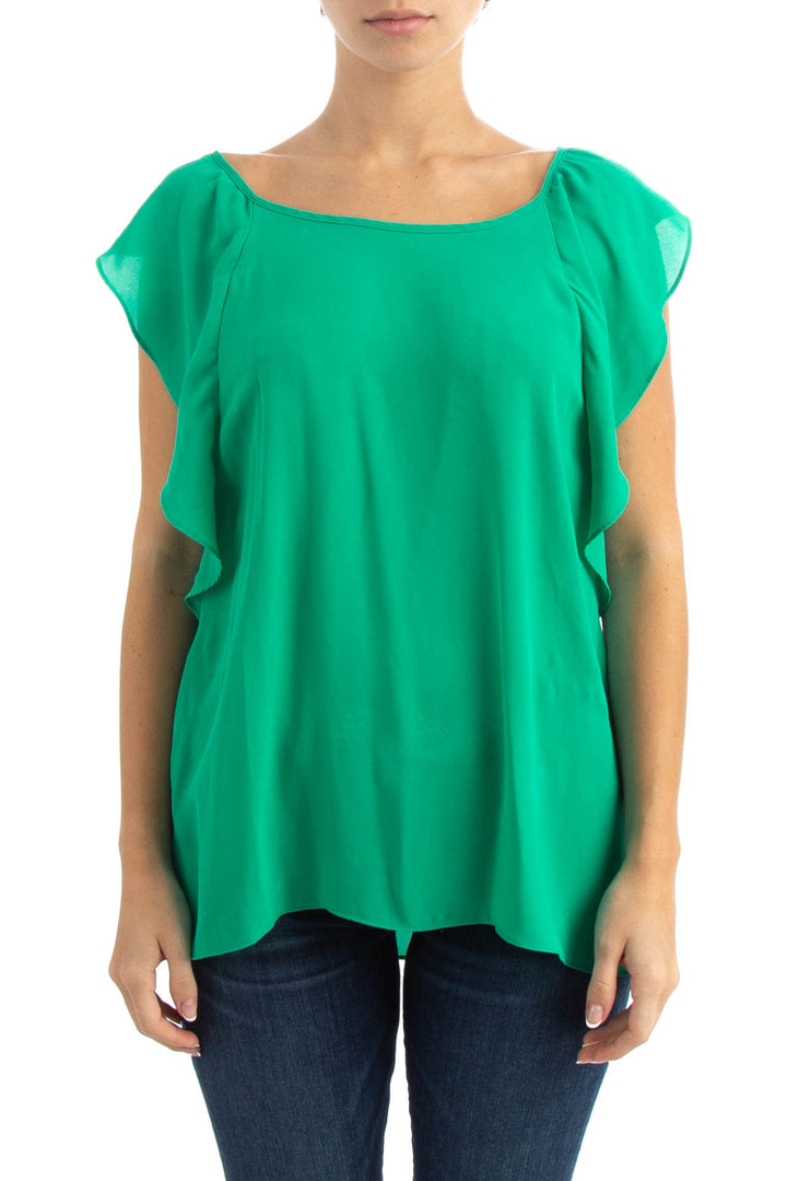 Blusa Violet + Claire verde, vista frontal – ClosetRehab