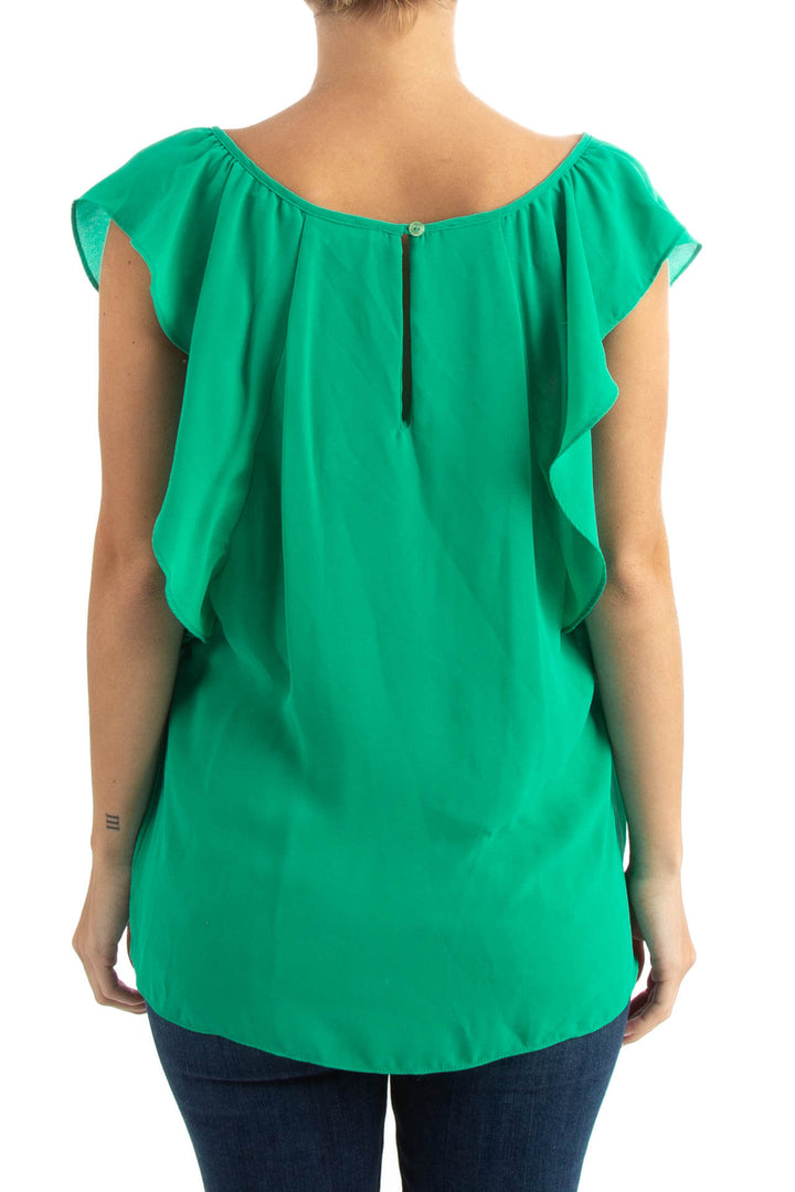 Blusa Violet + Claire verde, vista posterior – ClosetRehab