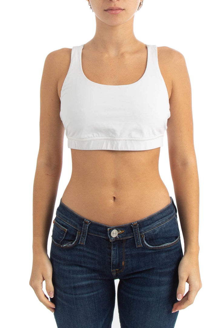 Blusa Lulu Lemon blanco, vista frontal – ClosetRehab