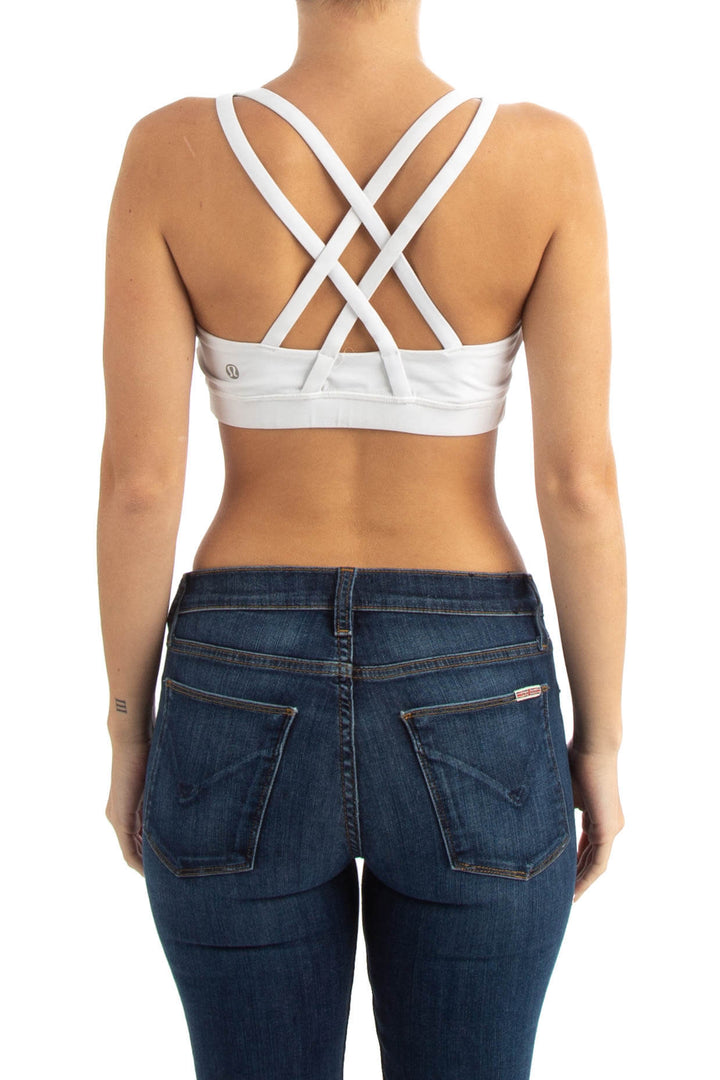 Blusa Lulu Lemon blanco, vista posterior – ClosetRehab